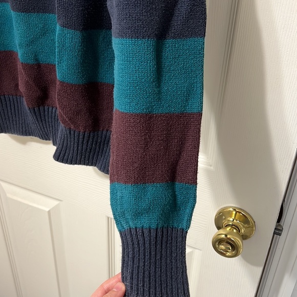 Lands’ End Drifter Men’s Striped Sweater Size Small, 34-36 - Picture 4 of 6